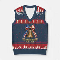 250 Years Of Liberty V-Neck Knit Sweater Vest American Heritage Bell Graphic