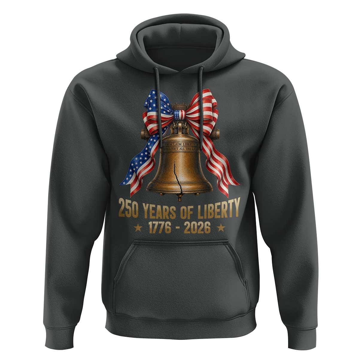 250 Years Of Liberty Hoodie American Heritage Bell Graphic