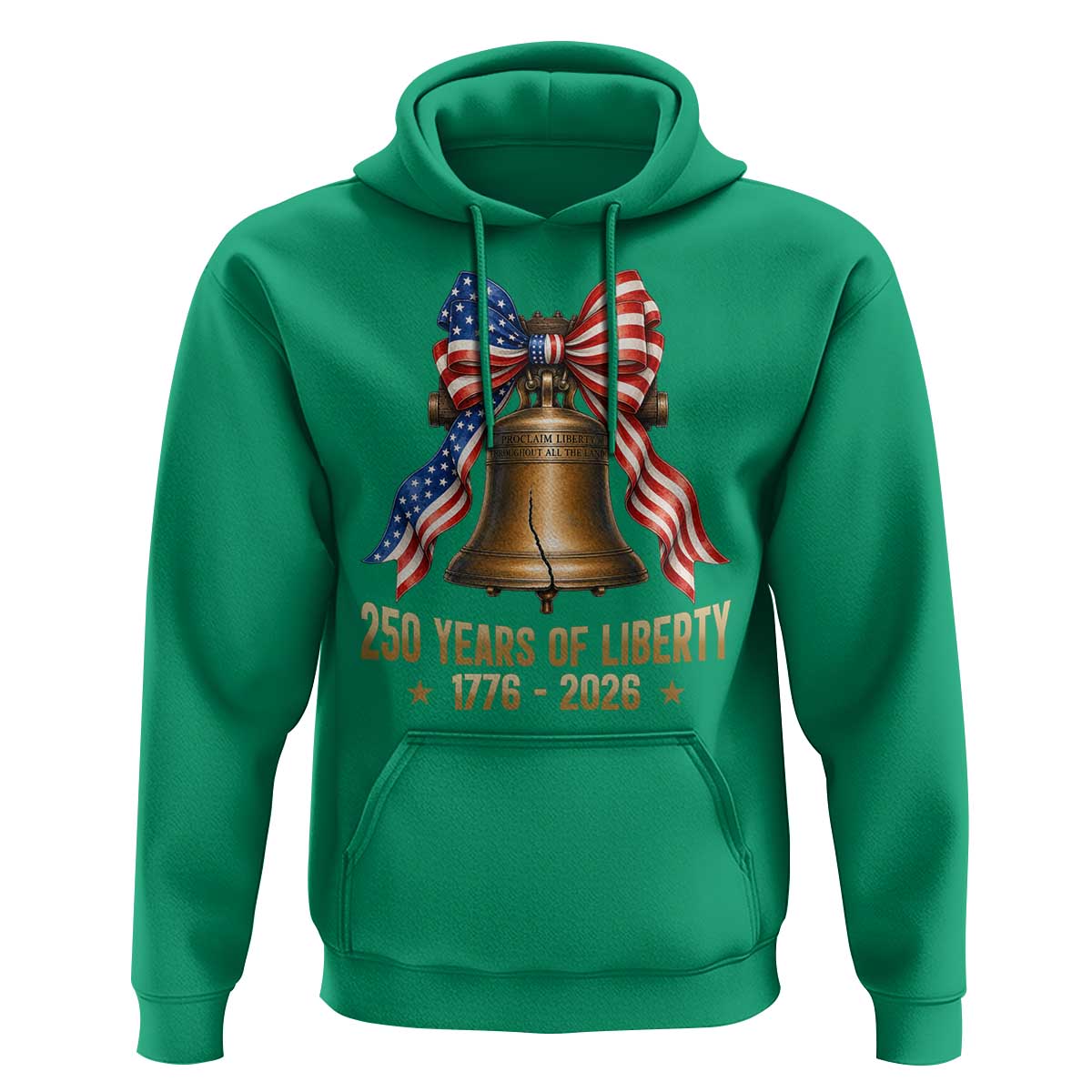 250 Years Of Liberty Hoodie American Heritage Bell Graphic