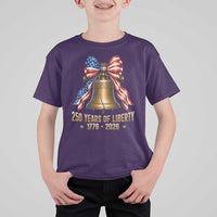 250 Years Of Liberty T Shirt For Kid American Heritage Bell Graphic