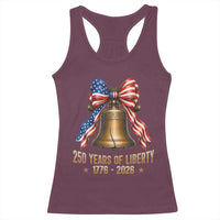 250 Years Of Liberty Racerback Tank Top American Heritage Bell Graphic