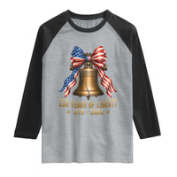 250 Years Of Liberty Raglan Shirt American Heritage Bell Graphic