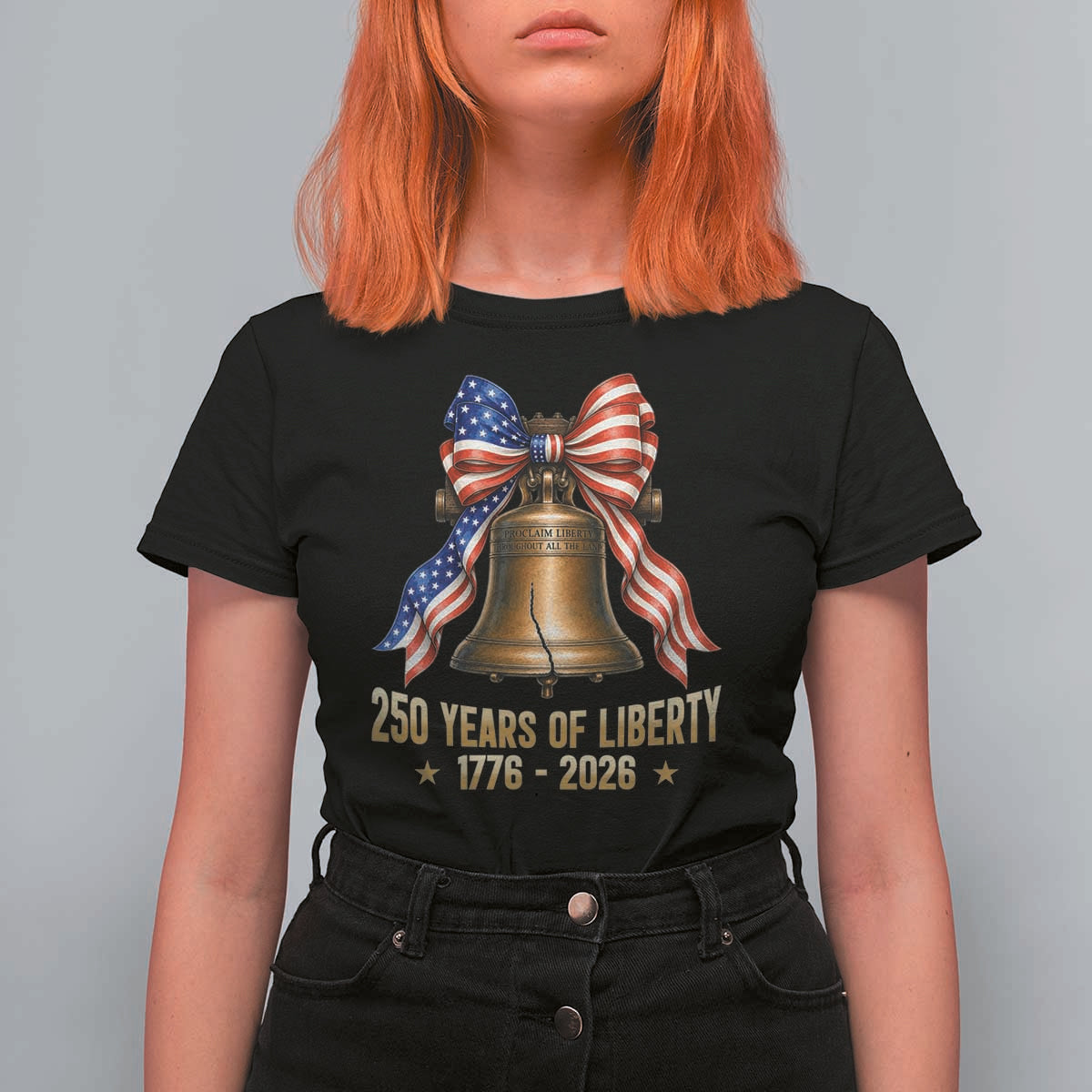 250 Years Of Liberty T Shirt For Women American Heritage Bell Graphic