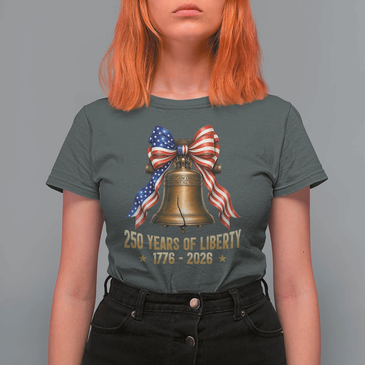 250 Years Of Liberty T Shirt For Women American Heritage Bell Graphic