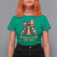250 Years Of Liberty T Shirt For Women American Heritage Bell Graphic