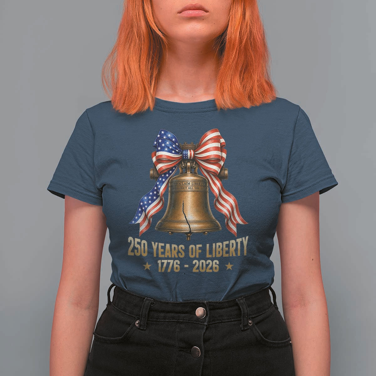 250 Years Of Liberty T Shirt For Women American Heritage Bell Graphic