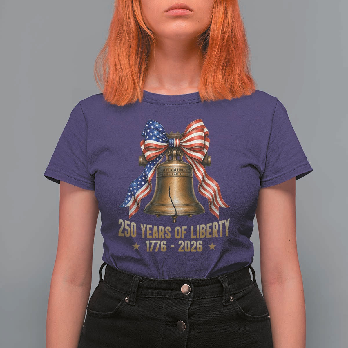 250 Years Of Liberty T Shirt For Women American Heritage Bell Graphic