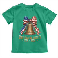 250 Years Of Liberty Toddler T Shirt American Heritage Bell Graphic