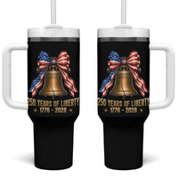 250 Years Of Liberty Tumbler With Handle American Heritage Bell Graphic