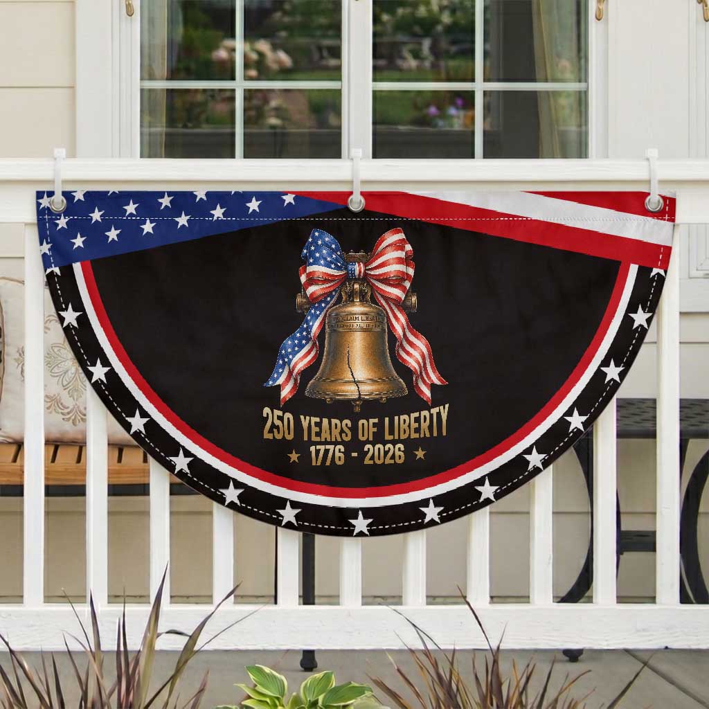 250 Years Of Liberty Patriotic Fan Flag American Heritage Bell Graphic