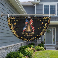 250 Years Of Liberty Patriotic Fan Flag American Heritage Bell Graphic