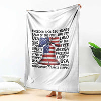 250 Years Of Freedom Throw Blanket Red White Blue Liberty Bell