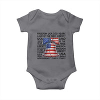 250 Years Of Freedom Baby Onesie Red White Blue Liberty Bell