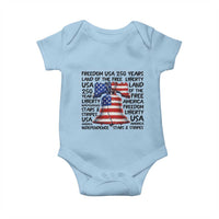 250 Years Of Freedom Baby Onesie Red White Blue Liberty Bell