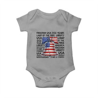 250 Years Of Freedom Baby Onesie Red White Blue Liberty Bell
