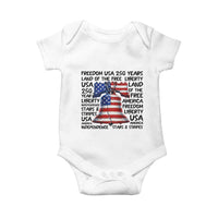 250 Years Of Freedom Baby Onesie Red White Blue Liberty Bell