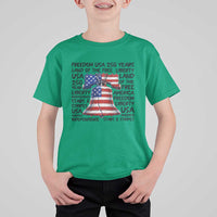250 Years Of Freedom T Shirt For Kid Red White Blue Liberty Bell
