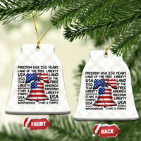 250 Years Of Freedom Ceramic Ornament Red White Blue Liberty Bell