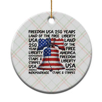 250 Years Of Freedom Ceramic Ornament Red White Blue Liberty Bell