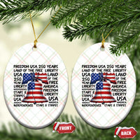 250 Years Of Freedom Ceramic Ornament Red White Blue Liberty Bell