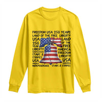 250 Years Of Freedom Long Sleeve Shirt Red White Blue Liberty Bell