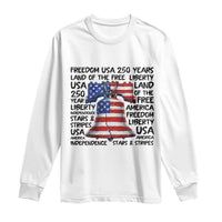 250 Years Of Freedom Long Sleeve Shirt Red White Blue Liberty Bell