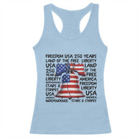 250 Years Of Freedom Racerback Tank Top Red White Blue Liberty Bell