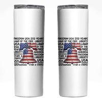 250 Years Of Freedom Skinny Tumbler Red White Blue Liberty Bell