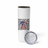 250 Years Of Freedom Skinny Tumbler Red White Blue Liberty Bell