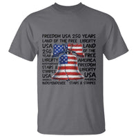 250 Years Of Freedom T Shirt Red White Blue Liberty Bell