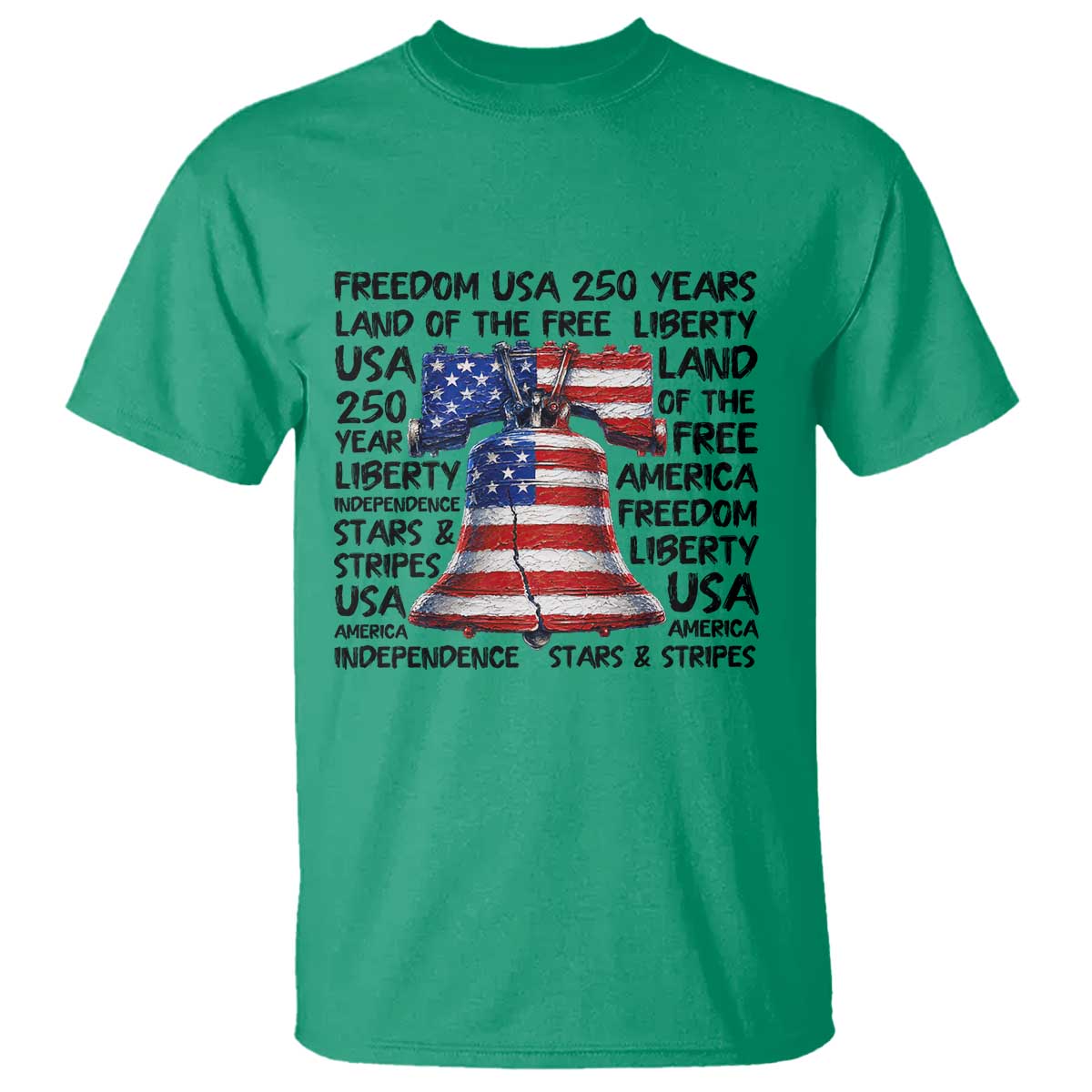 250 Years Of Freedom T Shirt Red White Blue Liberty Bell