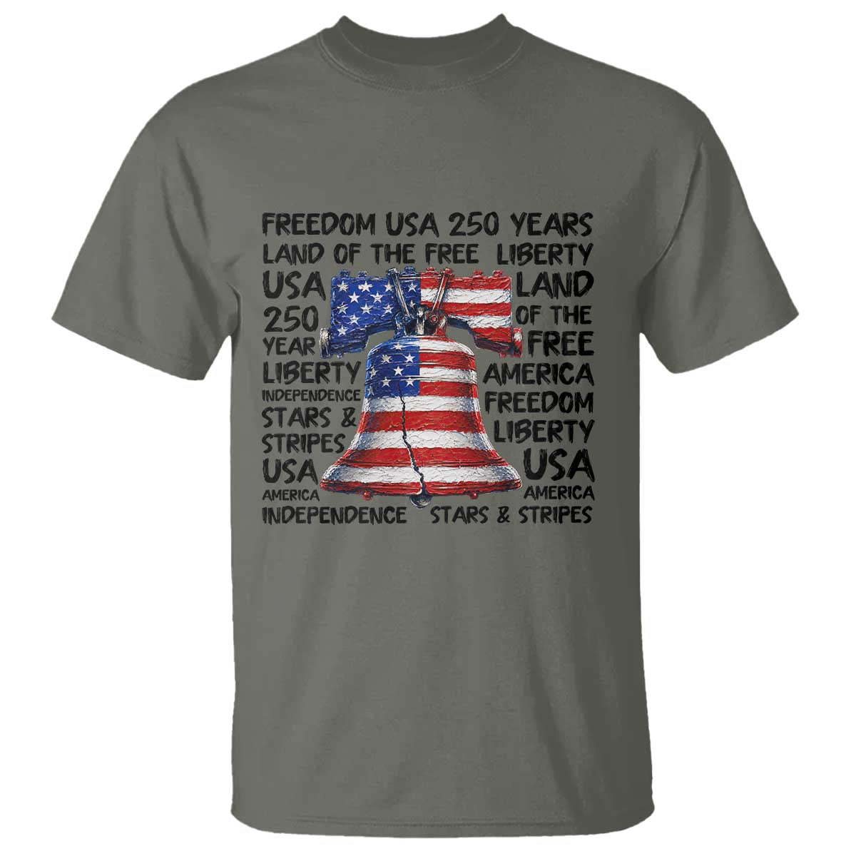 250 Years Of Freedom T Shirt Red White Blue Liberty Bell