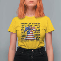250 Years Of Freedom T Shirt For Women Red White Blue Liberty Bell