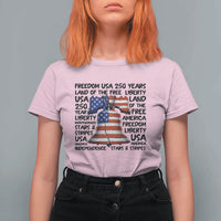 250 Years Of Freedom T Shirt For Women Red White Blue Liberty Bell