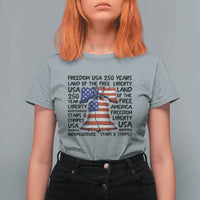 250 Years Of Freedom T Shirt For Women Red White Blue Liberty Bell