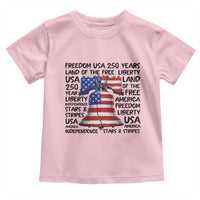 250 Years Of Freedom Toddler T Shirt Red White Blue Liberty Bell