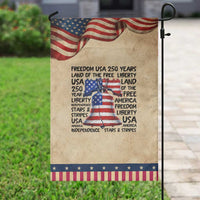 250 Years Of Freedom Patriotic Garden Flag Red White Blue Liberty Bell