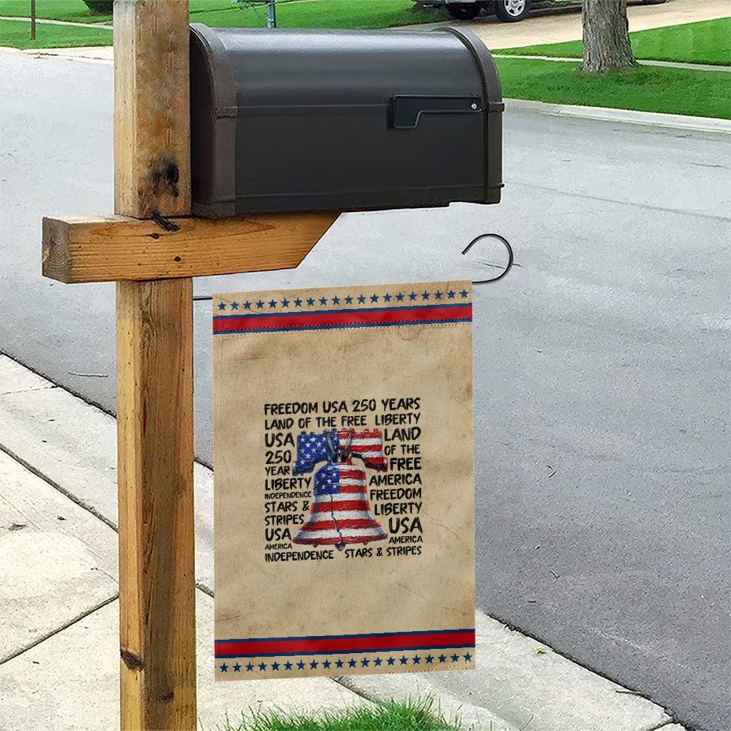 250 Years Of Freedom Patriotic Garden Flag Red White Blue Liberty Bell