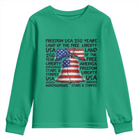 250 Years Of Freedom Youth Sweatshirt Red White Blue Liberty Bell