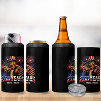 USA 250th Anniversary Tung Tung Sahur 4 in 1 Can Cooler Tumbler Funny American Anniversary Celebration