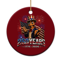 USA 250th Anniversary Tung Tung Sahur Ceramic Ornament Funny American Anniversary Celebration