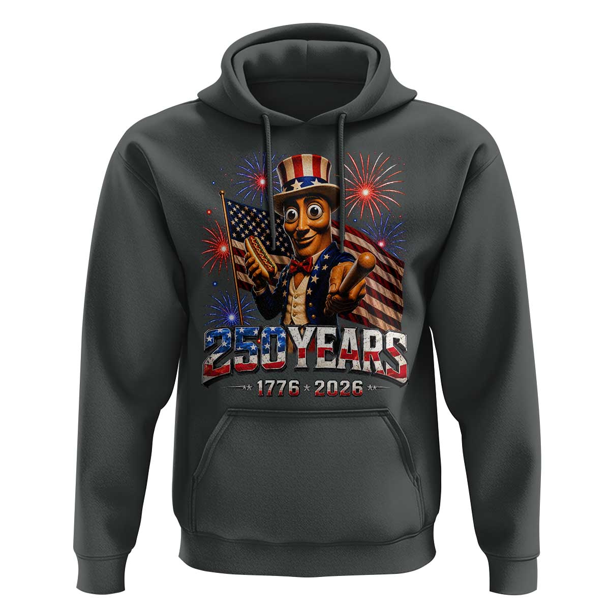 USA 250th Anniversary Tung Tung Sahur Hoodie Funny American Anniversary Celebration