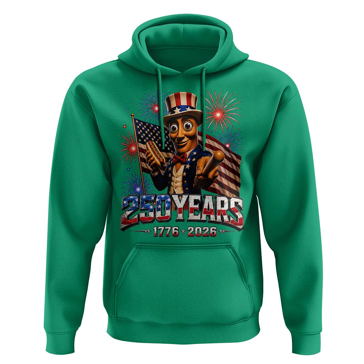 USA 250th Anniversary Tung Tung Sahur Hoodie Funny American Anniversary Celebration