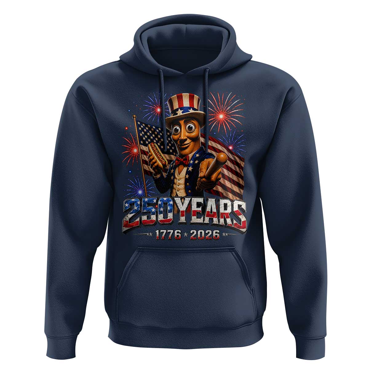 USA 250th Anniversary Tung Tung Sahur Hoodie Funny American Anniversary Celebration