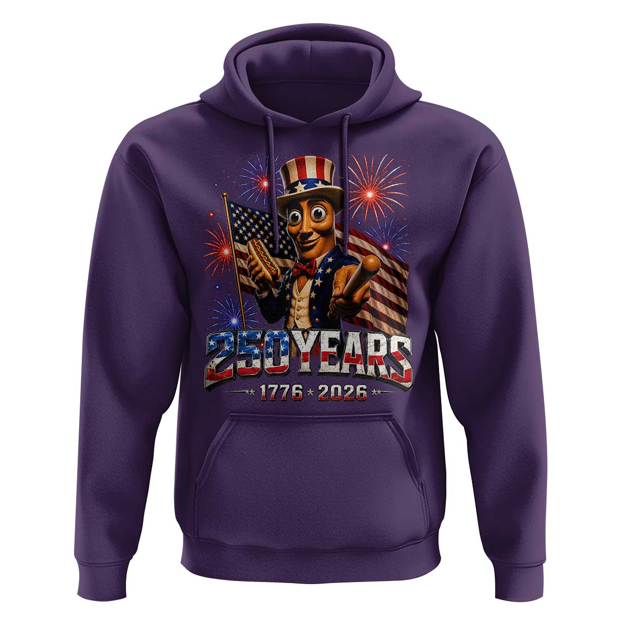 USA 250th Anniversary Tung Tung Sahur Hoodie Funny American Anniversary Celebration