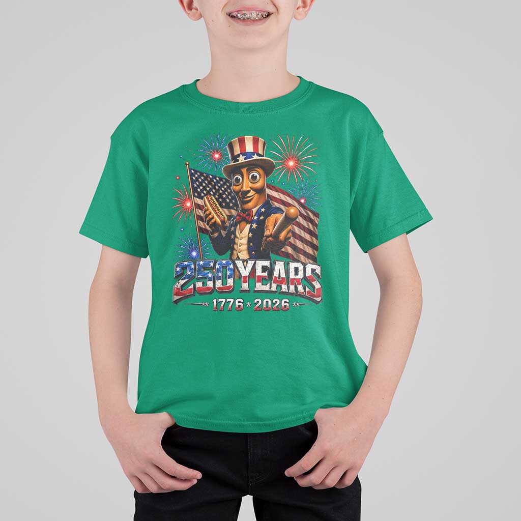 USA 250th Anniversary Tung Tung Sahur T Shirt For Kid Funny American Anniversary Celebration
