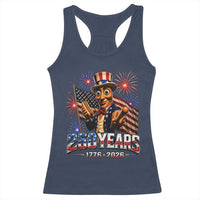USA 250th Anniversary Tung Tung Sahur Racerback Tank Top Funny American Anniversary Celebration