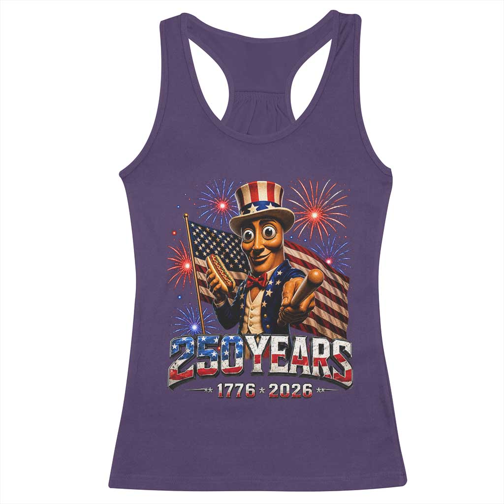 USA 250th Anniversary Tung Tung Sahur Racerback Tank Top Funny American Anniversary Celebration