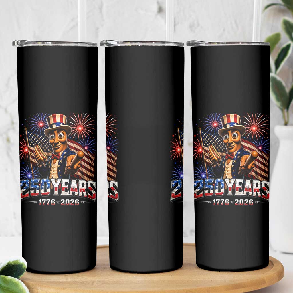 USA 250th Anniversary Tung Tung Sahur Skinny Tumbler Funny American Anniversary Celebration