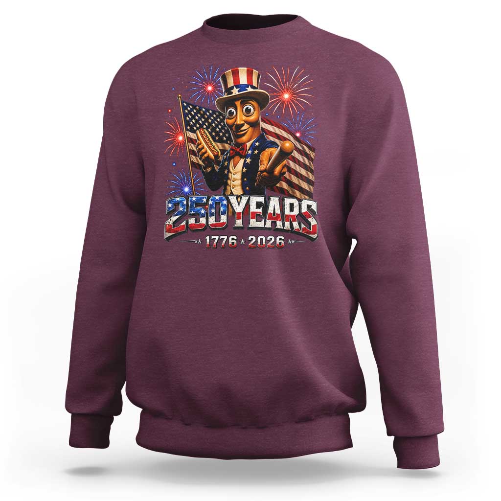 USA 250th Anniversary Tung Tung Sahur Sweatshirt Funny American Anniversary Celebration